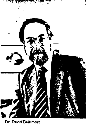 Dr. David Baltimore, circa 1989, from tobacco industry document