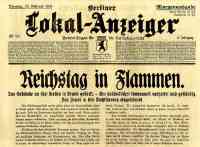 Newspaper - Reichstag's burning