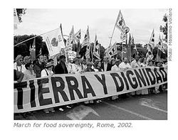 March for food sovereignty, Rome, 2002